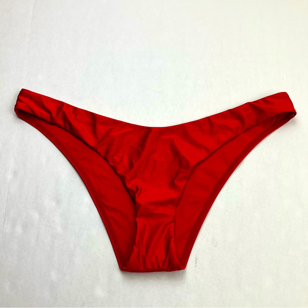 Zimmermann Swim Bikini Bottom Womens Size 10 - 12 Red Summer Coastal *FLAW